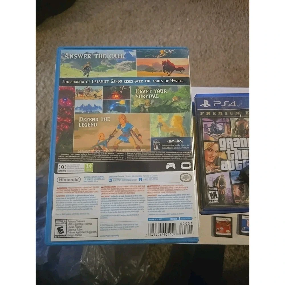 Nintendo The Legend of Zelda: Breath of the Wild Wii U NTSC-U/C E10+ Manual